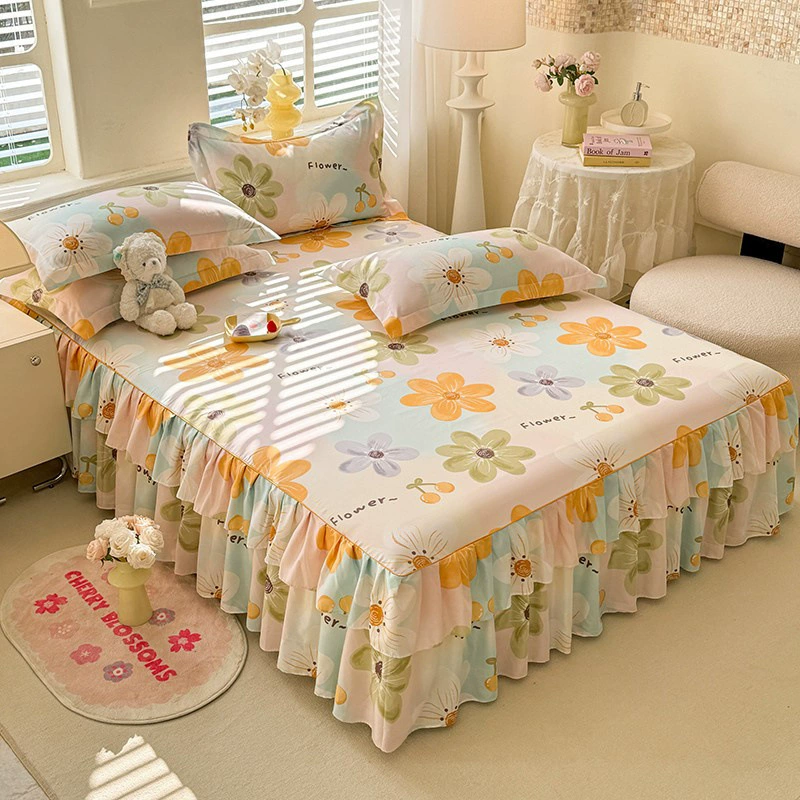 Double-layer bedspread for princess, sheet, Korean style, wholesale