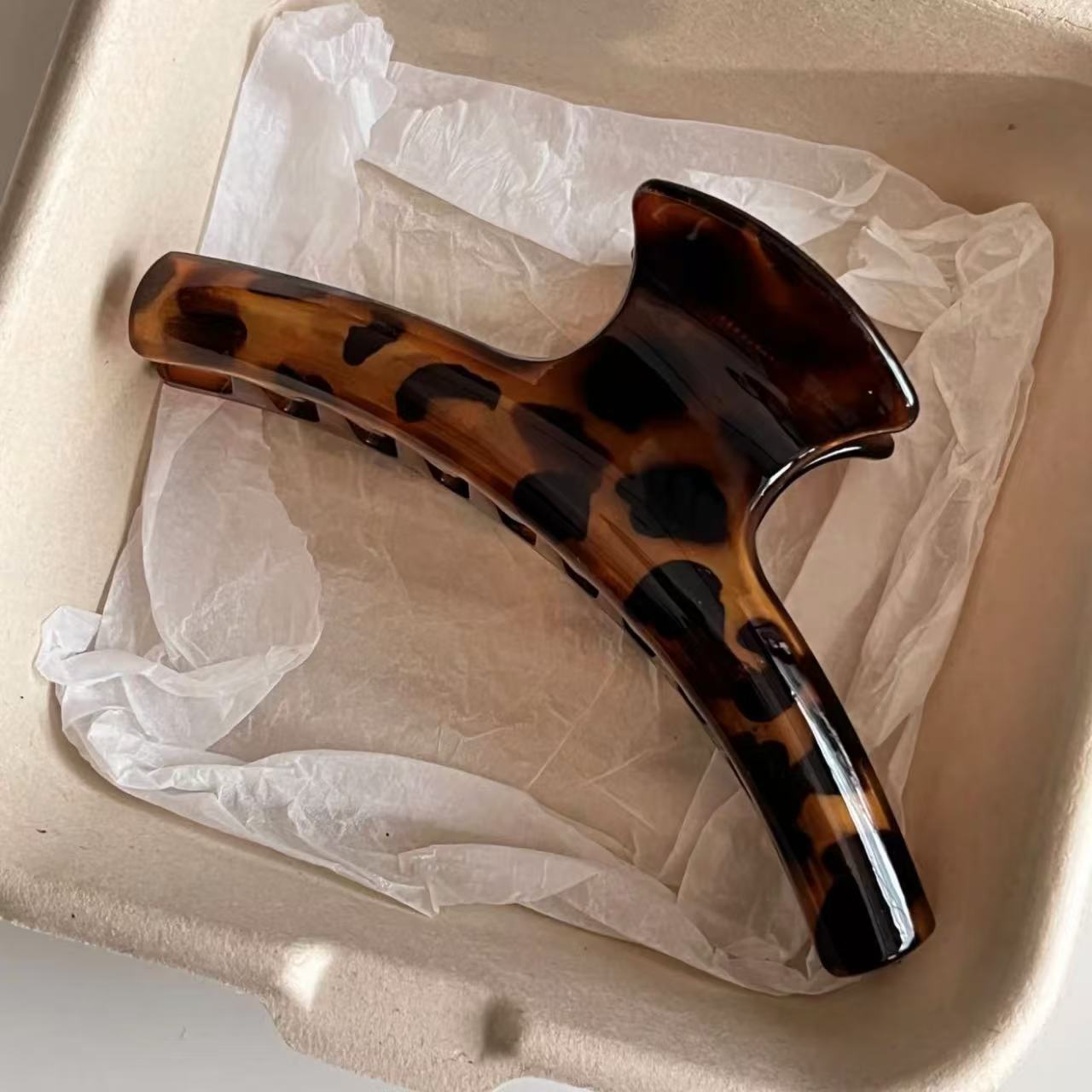 Brown coffee leopard print clothes hanger