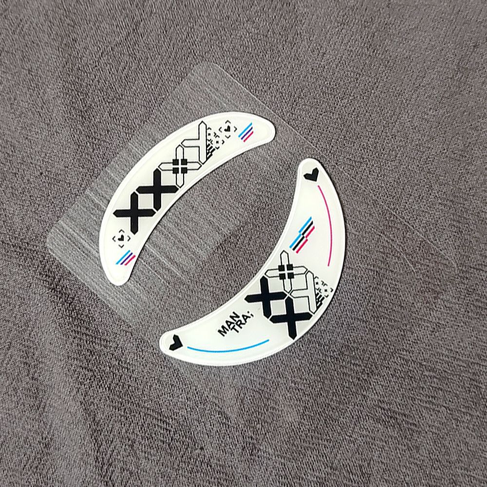 Adecuado para libélula F1 juego de impresión en blanco y negro juego de pegatinas de pie de vidrio de ratón de vidrio templado almohadilla de pie de ratón