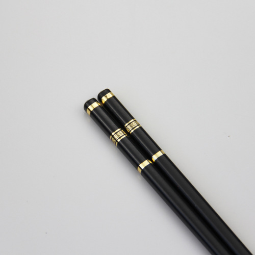 Source factory wholesale 10 pairs of plastic gold-leaf Great Wall character alloy chopsticks, high-temperature resistant alloy chopsticks