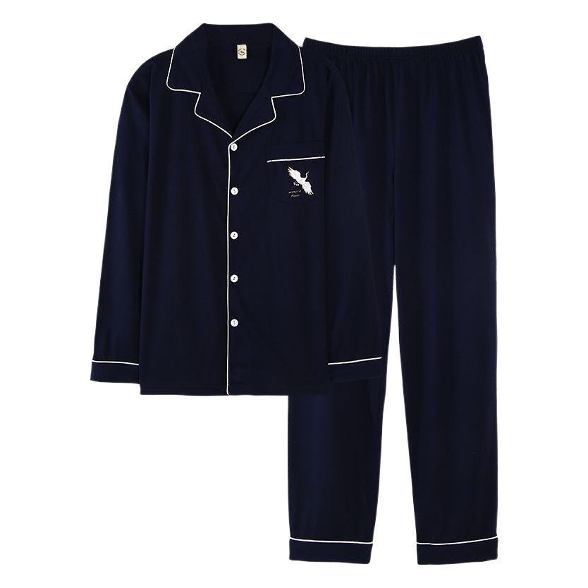 Pareja pijamas hombres Otoño e Invierno algodón de manga larga estilo coreano más tamaño ropa para el hogar primavera y otoño de las mujeres lindas