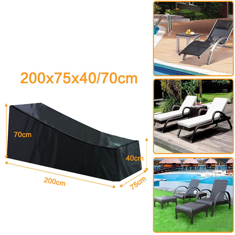 Outdoor Beach Chair Cover Outdoor Recliner Cover 210D Oxford Cloth Waterproof Sunscreen Dust Cover
