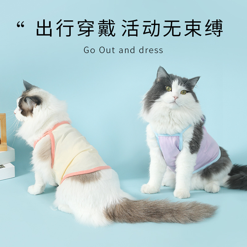 Pet Cat Dog Primavera/Verano Bichon Perros pequeños y medianos Lindos tirantes Chaleco transpirable Ropa de dos patas