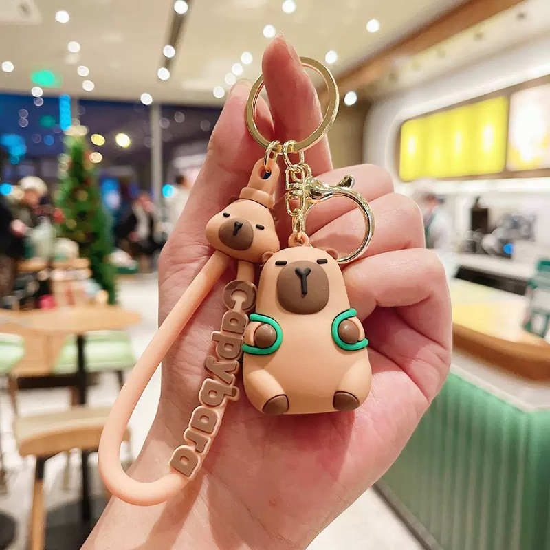 漫画カピバラカピバラキーホルダーペンダントクリエイティブかわいい人形カップル車のペンダント小さなギフト卸売|undefined