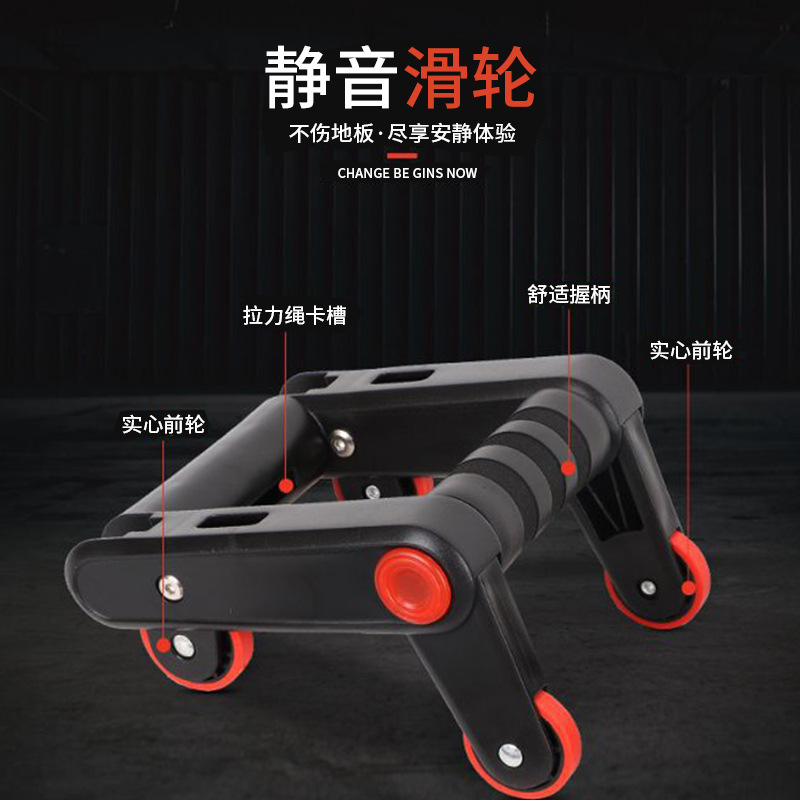 Ventas directas de fábrica de tres en una rueda abdominal push-up soporte agarre multi-función entrenador de fitness al por mayor