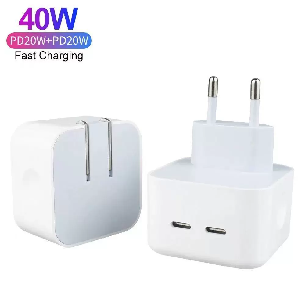 40W dual PD charger suitable for Apple 50W fast charging dual Typec
