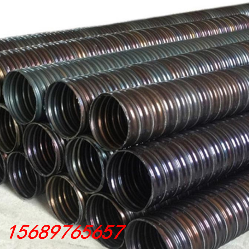 Steel tape winding pipe Spiral steel strip pipe Sewage a drain Hollow hdpe Steel strip tube reinforcement