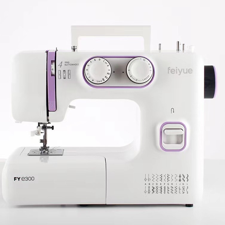 Feiyue salto doméstico multifuncional máquina de coser eléctrica carro de ropa E300 escritorio cerradura borde comer grueso 12 capas de alta potencia
