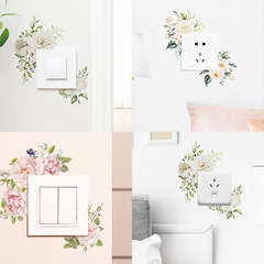 KG360-KG362開關貼花卉綠植葉子個性插座美化裝飾DIY牆貼畫自粘