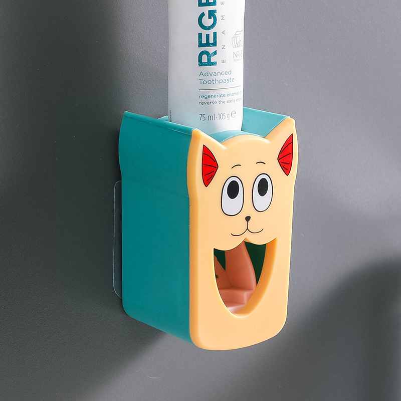 Perezoso Automático exprimidor de pasta de dientes baño artículos de tocador ponche-libre niños de dibujos animados pasta de dientes exprimidor al por mayor