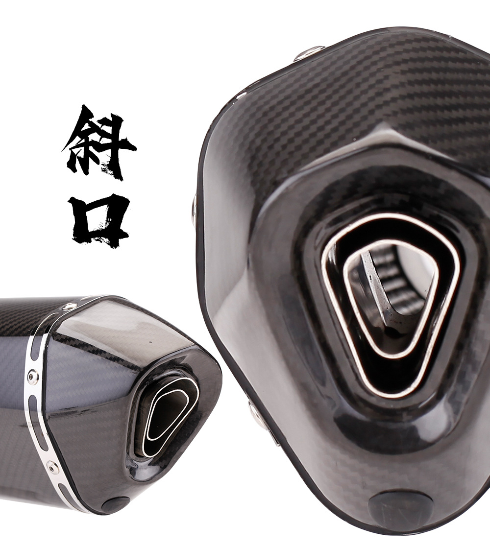 Motorcycle modified Scorpio exhaust pipe GSX250 TRK502 stepless 300 Scorpion carbon fiber large hexagonal exhaust