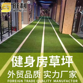 定制健身房草坪功能性刻度尺草坪图案人造草皮工作室地毯仿真草坪