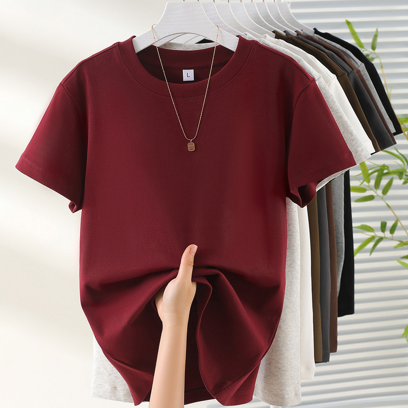 ホワイトショルダー半袖Tシャツレディース2025夏新作インナーレイヤリングシャツ小柄な人向けスリムショートトップ|undefined
