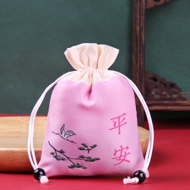 Bolsita bolsita bolsa vacía Dragon Boat Festival portátil repelente de mosquitos bolsa DIY azul y blanco bolsa de lino de algodón bolsa bolsita