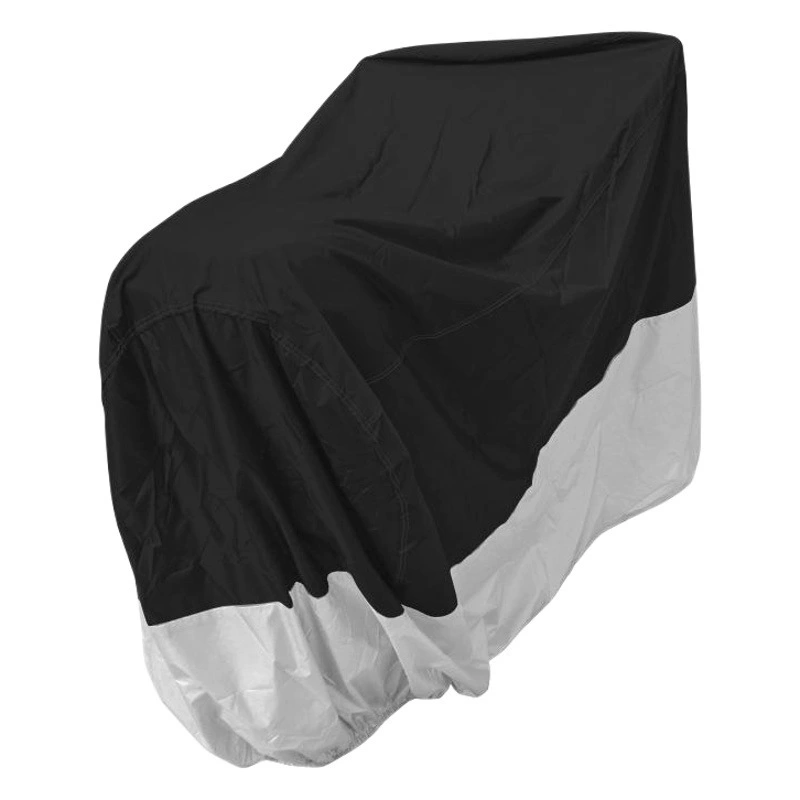 Чехол для мотоцикла 190T утолщенный аккумулятор, автомобильная трансграничная непромокаемая Пыленепроницаемая Солнцезащитная ткань с серебряным покрытием, автомобильная одежда, черная и серебристая мотоциклетная одежда