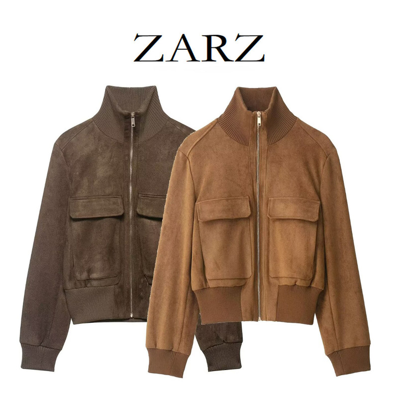 ZARZ, a European and American style brand, presents its new collection of fashionable women’s clothing, including a stylish ribbed, stand-up collar bomber jacket (8372/062) ZARZ, a European and American style brand, presents its new collection of fashionable women’s clothing, including a stylish ribbed, stand-up collar bomber jacket (8372/062)