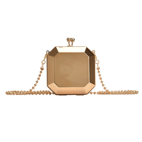 Box-shaped small square bag, new women's chain buckle crossbody bag, simple and fashionable women's shoulder bag