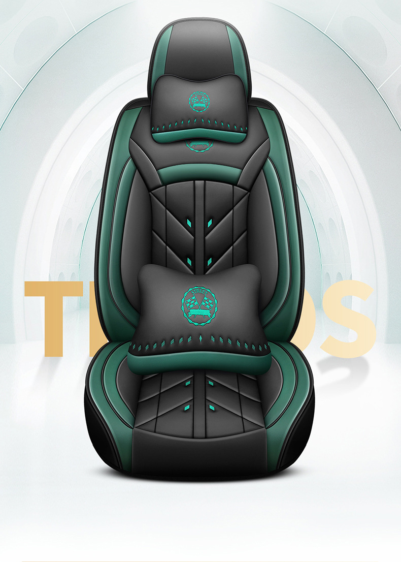 Car Seat Cushion Seat Cover Fully Surrounded Full Leather Four-Season Universal New Wear-Resistant Leather Seat Cover Seat Cushion Seat Cover Wholesale