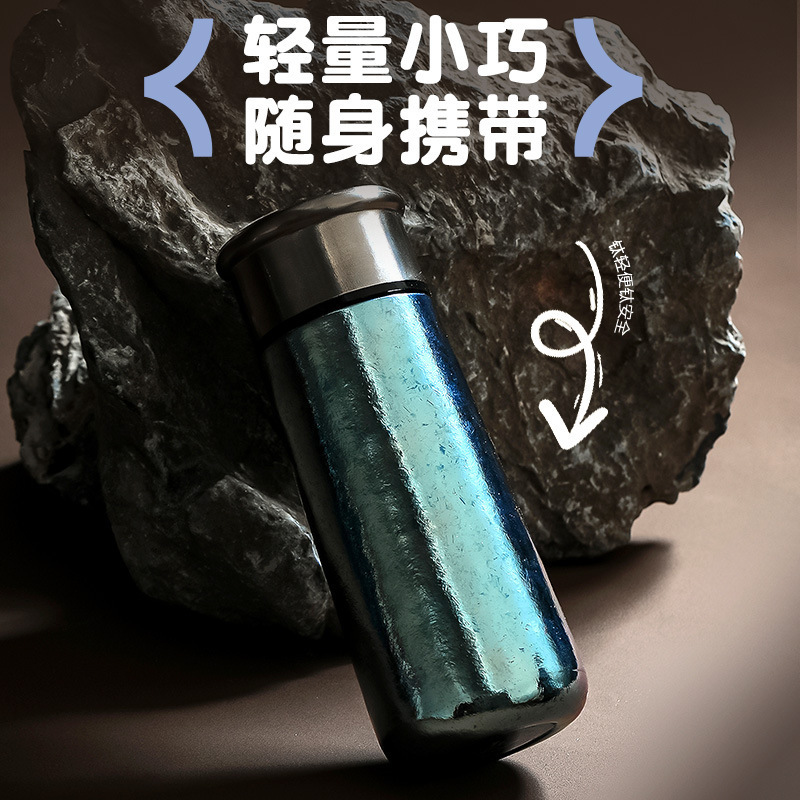 新款纯钛保温杯高颜值直身钛杯简约办公礼品杯商务车载水杯子代发|undefined