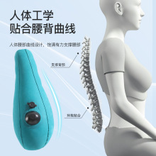 ETRAVEL易旅充气腰枕飞机旅行腰垫高铁腰靠便携多功能趴趴午休枕