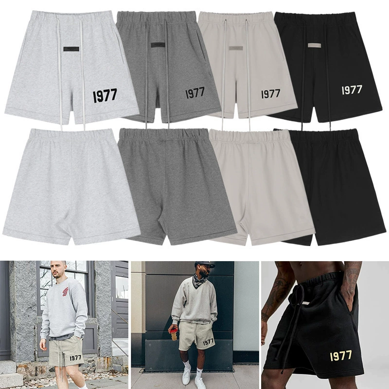 FOG восьмой сезон новой двойной линии ESSENTIALS American High Street 1977 флокированный принт прилив свободные шорты