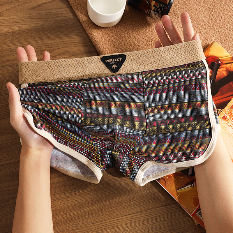 Pantalones cortos de hombre, pantalones cortos de alta calidad de hombre, ángulo plano, cuatro ángulos, algodón 100% algodón, pantalones íntimas de hombre