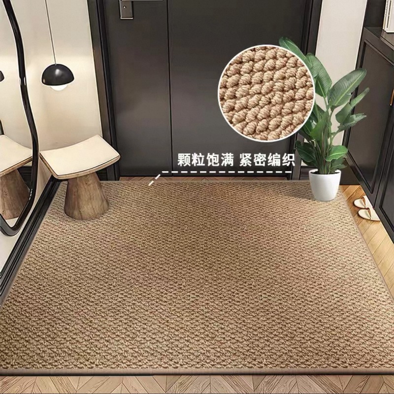 菠萝圈入户门地毯卧室玄关加厚地垫高端轻奢耐脏防滑门口进门脚垫|undefined