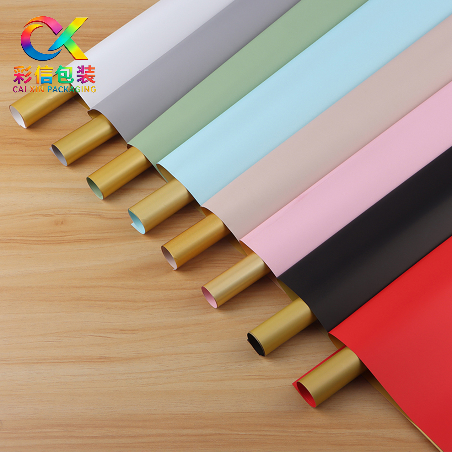 Papel de oro de doble cara de Corea impermeable flor material de papel de embalaje ramo floral coreano papel de oro de lujo de color oro