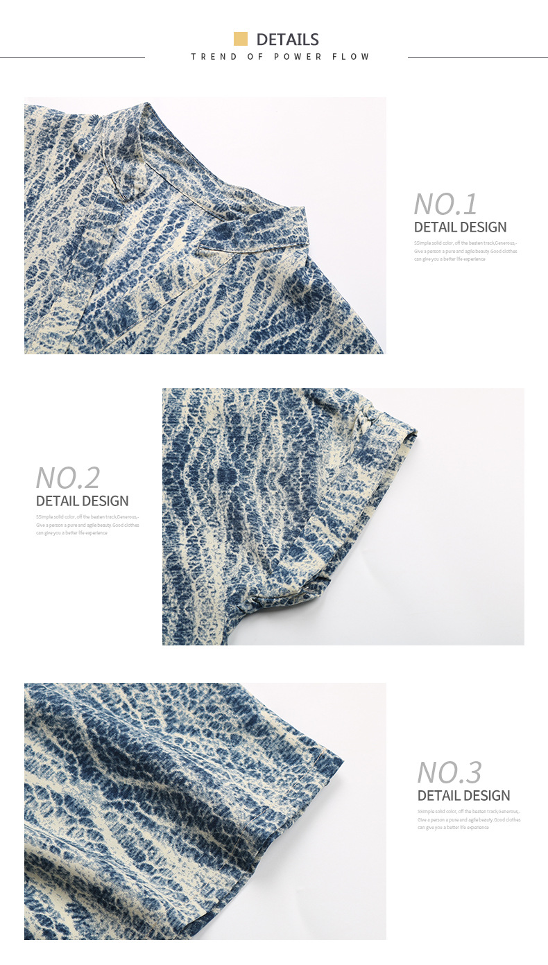 Camicia retrò a maniche corte con scollo a V e pullover ampio tinto in massa_voghion.com