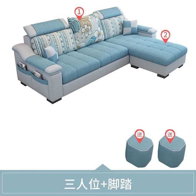 沙发家具北欧布艺沙发小户型整装客厅简约现代出租房三人位可拆洗|undefined