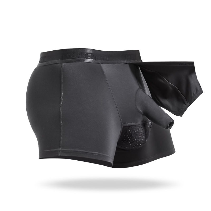 Men's Underwear, Men's Leather Bullet-Type Separation, Long-Lasting Shorts, Scrotum Support, Boxer Briefs, Men's Boxer Briefs