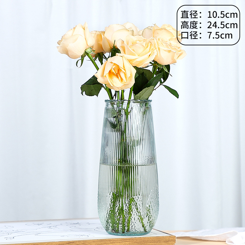 Florero de lujo ligero personalizado, adornos, arreglos florales, florales de vidrio de cristal, Barka francés, brillo, el mismo estilo, La Luso