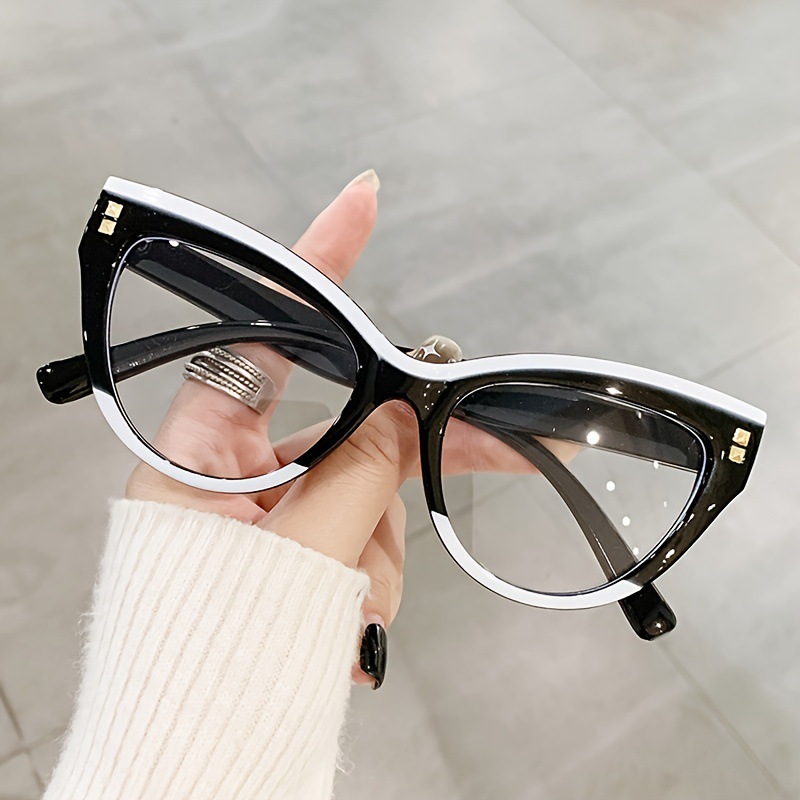 Blaulichtfilter Brille Cat Eye Damen Koreanischer Stil Modisch_voghion.com