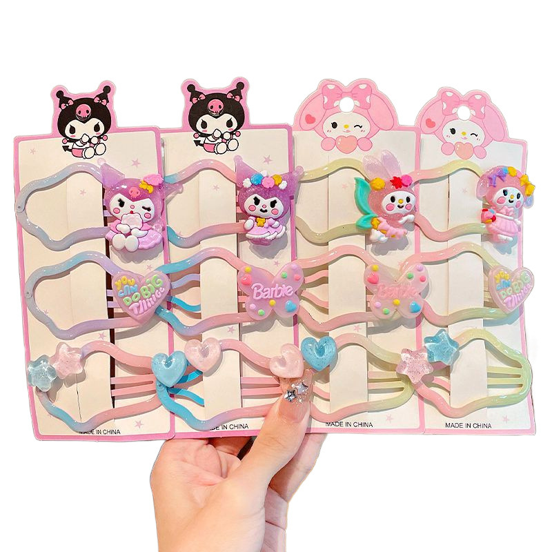 Pinza para el cabello Kulomi Yunduo para niños, pinza para el cabello para niñas, tocado, horquilla para la parte posterior de la cabeza del bebé, pinza bb, flequillo en la frente, clip roto