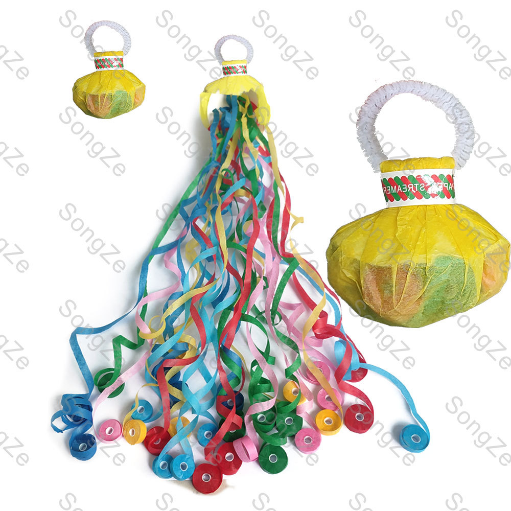 Coloured ribbon Spider Silk Magic perform children birthday Atmosphere Cheer prop 30 silk 20 Silk Hand Throwing Ribbon