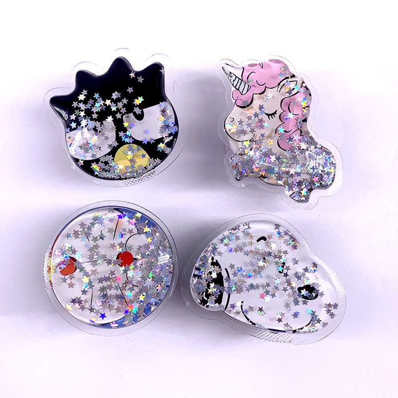 Fabricantes personalizados arena flotante PVC paquete de aceite joyas TPU arena flotante paquete de aceite Glit cebolla dorada polvo de brillo muestra de procesamiento