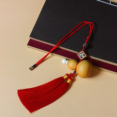 5YA1 natural unopened real gourd red double tassel tassel pendant entrance door to door toilet bedroom hanging