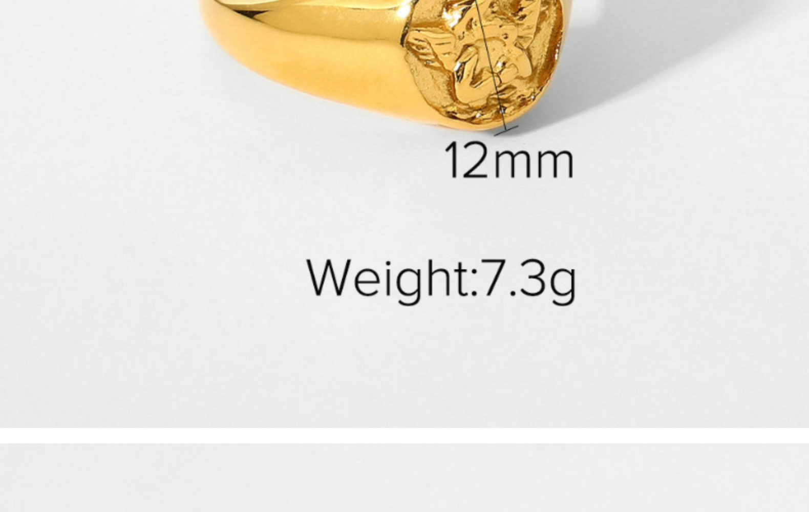 Goldfarbener Engel Ring Aus Edelstahl Wasserfest Für Damen_voghion.com