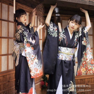 新款和服女改良中国风暗黑系霸气女生日式和风正装传统神明少女服