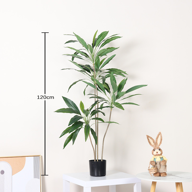 Simulación de plantación verde de plátano de bambú de tortuga grande planta de plantación de ventana interior diseño de ángulo de planta de árbol falso paisajístico