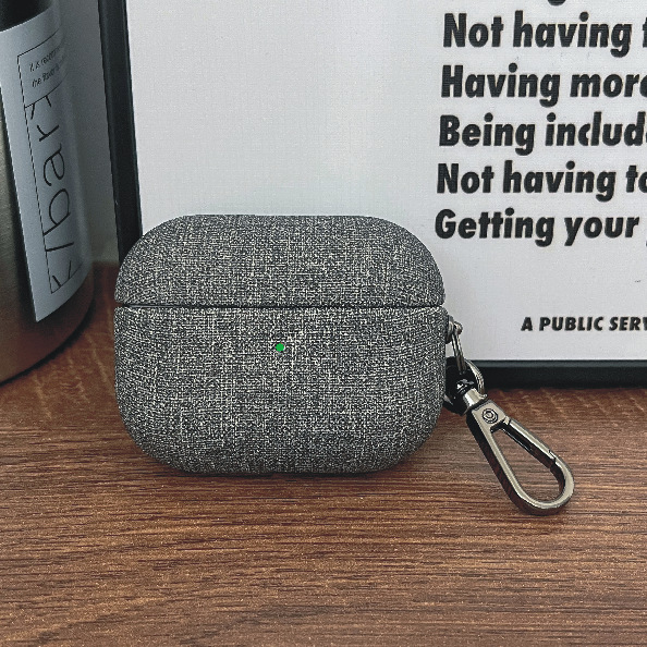 Aplicable a Apple airpodspro2 auricular Bluetooth inalámbrico funda protectora PU patrón de tela todo incluido funda protectora fábrica