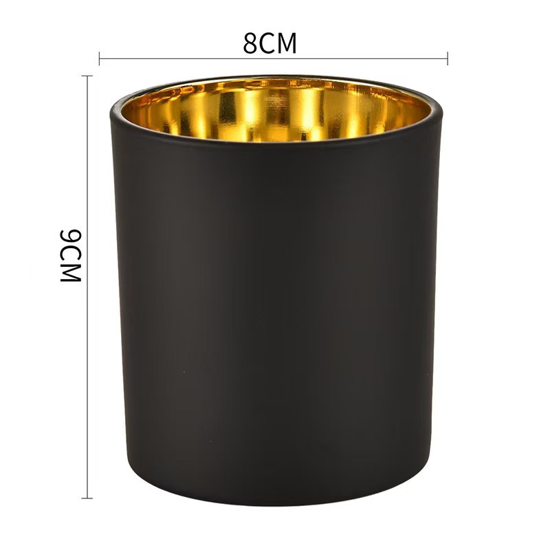 Inventario transfronterizo venta caliente de vidrio de colores taza de cera de incienso candelabro 8090 calibre candelabro ornamental contenedor de velas