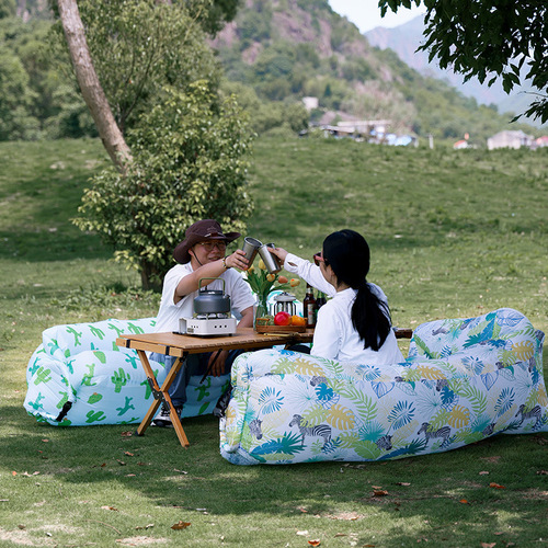 Outdoor portable lazy inflatable sofa outdoor beach air sofa folding camping inflatable single sofa bed