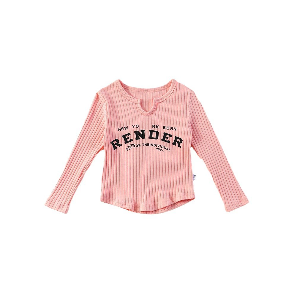 "柠里 Autumn T-shirt, children's demi-season warm long-sleeve, western style"