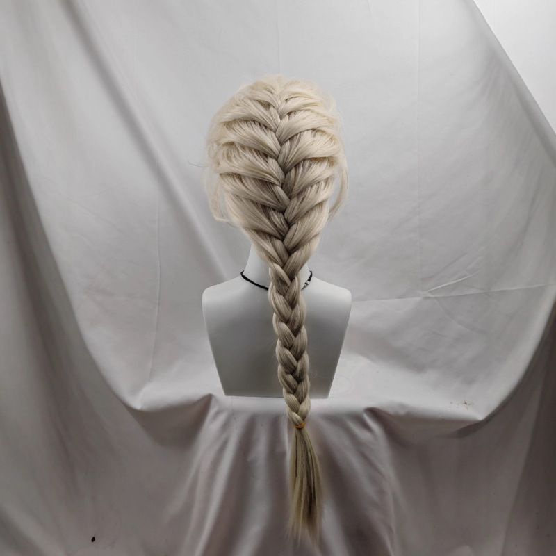 Princess Elsa Wig Cos Frozen Wig Elsa Single Whip Elsa Princess Halloween Anime Wig Princess Elsa Wig Cos Frozen Wig Elsa Single Whip Elsa Princess Halloween Anime Wig