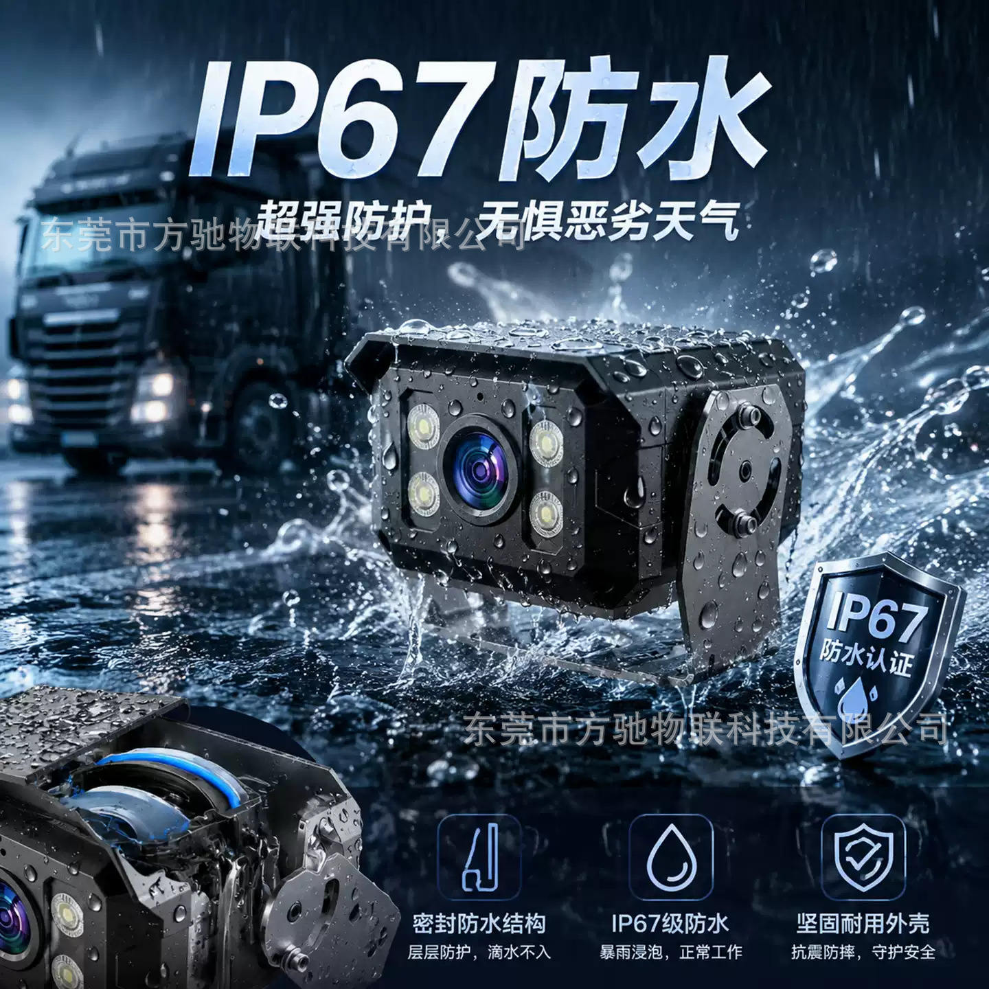 4G camera for buses and trucks, remote anti-oil theft warning, parking monitoring camera, GPS tracking