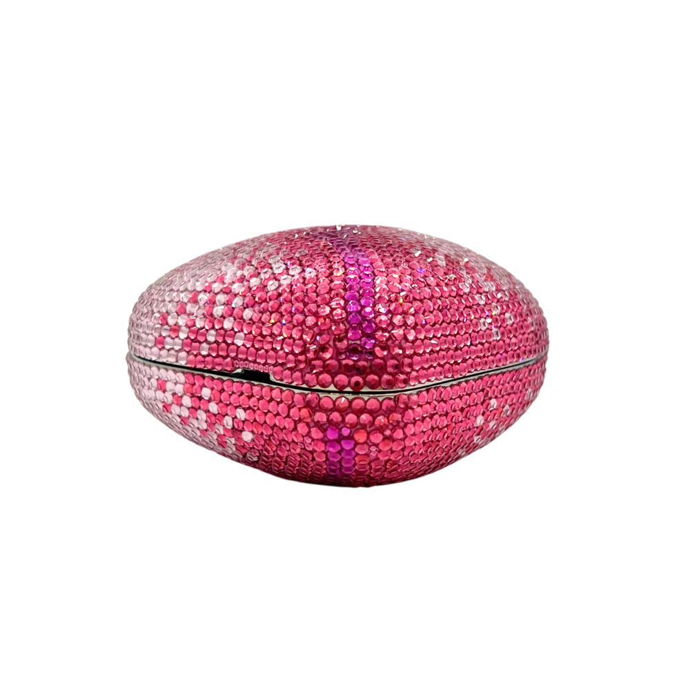 Nuevo fondo plano transfronterizo llena de diamantes labios bolsas de cena de celebridades europeas y americanas bolsas de diamantes oro pastel