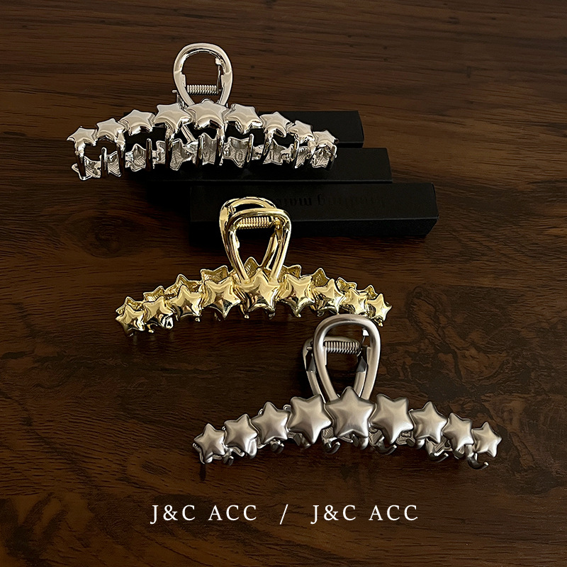 60g Weight Hair Claws Hair Accessories Type 1 Piece Quantity Daily, Street Occasion Alloy Material Star Pattern All Seasons Season Women's Gender Y2K, Modern Style Style Y2K Modern Style Women's Star Alloy Hair Claws 1