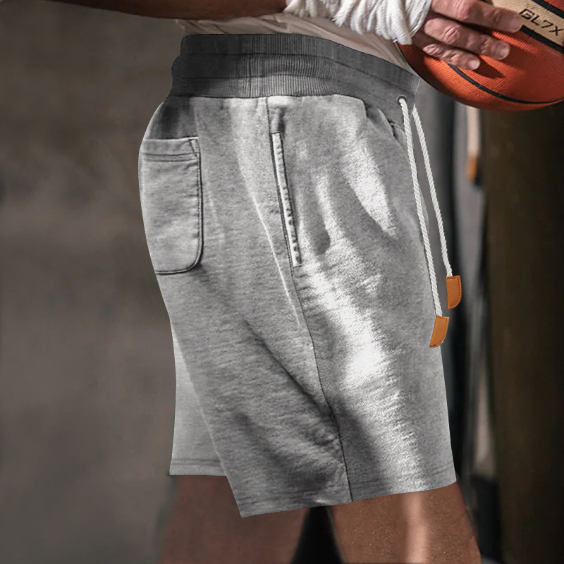 Été nouveau cordon lâche brossé peau amicale européenne décontracté sport hommes shorts tendance_voghion.com