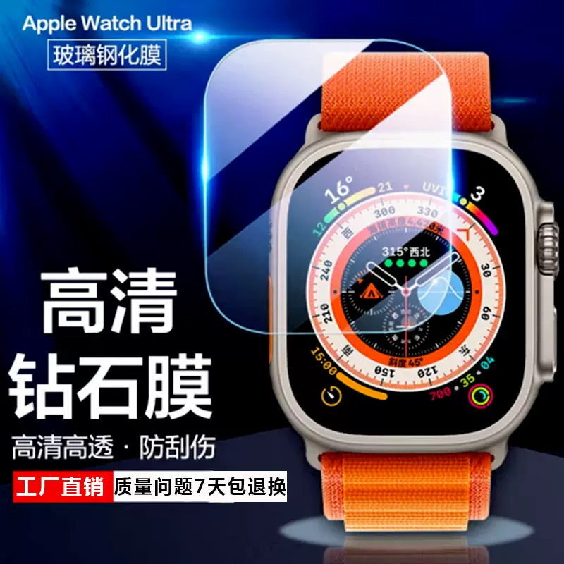 适用苹果手表膜iWatch贴膜神器定位保护膜iwatch8防指纹高清